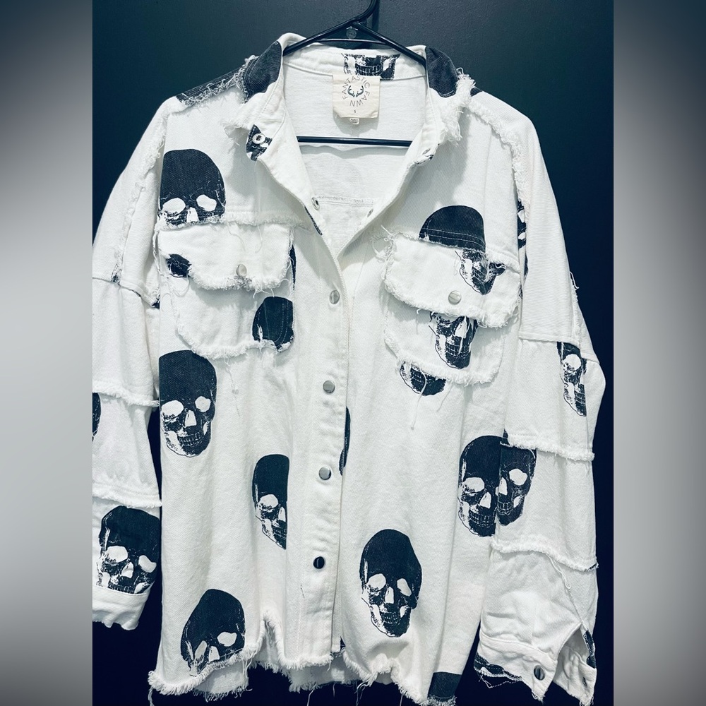 Fantastic Fawn Skull denim Jacket/Shirt…